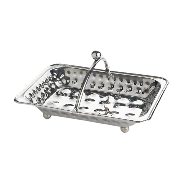 Bandeja para toallas,Bandeja para servilletas con cesta para servir frutas versátil para hotel,Cesta de almacenamiento de toallas de acero inoxidable,Bandeja de toallas caliente portátil para