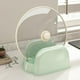 thumbnail image 1 of Soporte para utensilios de cocina con bandeja de drenaje | Estante de almacenamiento de encimera para espátulas, cucharas y tapas de ollas | Organizador compacto en blanco, verde y beige, 1 of 6