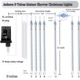 thumbnail image 4 of Guirnalda de luces navideñas Aukora Meteor Shower, 8 tubos, 192 LED, 4 of 7