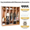 thumbnail image 4 of EDTara 5-Section Toy Storage Bookcase, Rolling Organizer With 10 Cubbies, 5 Hooks, and Two Storage Boxes, 4 of 6