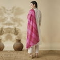 thumbnail image 3 of Globus Women Embroidered V-Neck Straight Kurta With Pants & Bandhani Dupatta Festive Set, 3 of 6