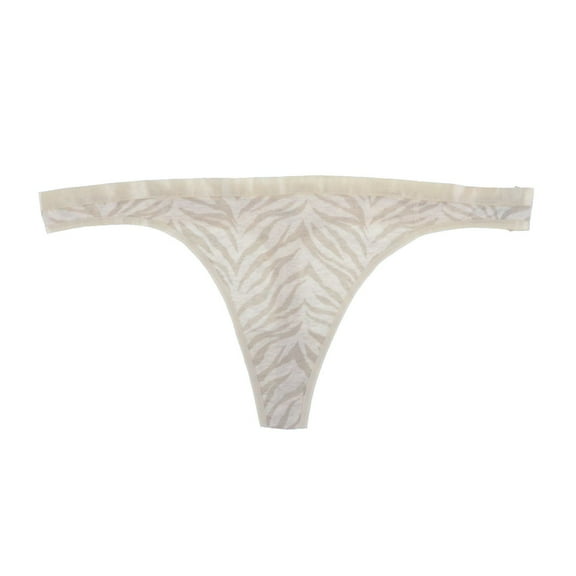 Jenni Women's Solid Thong Underwear Tiger Stripe S New