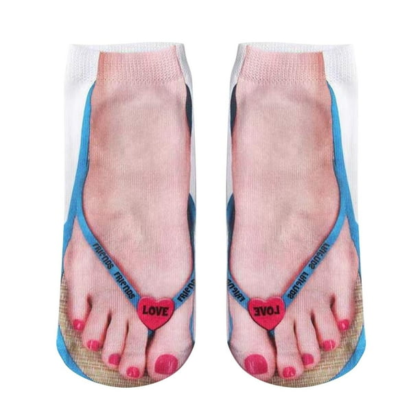 Calcetines Chanclas de mujer Calcetines estampados Calcetines de dacrón para mujer