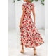 thumbnail image 2 of Vestido midi PRETTYGARDEN 2025 con estampado floral con cuello en V y volantes para mujer, 2 of 9