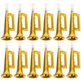 thumbnail image 3 of 12 trompetas de plástico para hacer ruido, juguetes para niños, accesorios de animación para partidos de fútbol, regalos para fiestas de cumpleaños (doradas), 3 of 8