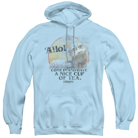 Labyrinth Tea Adult Pullover Hoodie Sweatshirt Light Blue