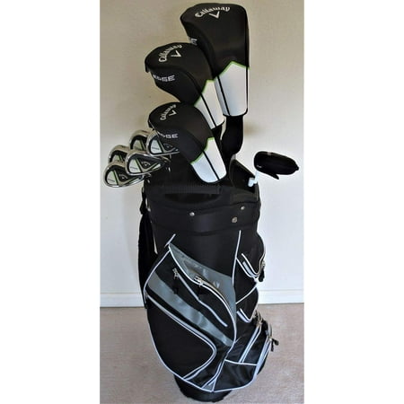 - Mens Callaway Complete Golf Set Driver, Fairway Wood, Hybrid, Irons, Putter, Stand Bag Stiff Flex