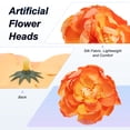 thumbnail image 2 of Uxcell 20-Pack Cabezas de Peonías Artificiales, Cabeza de Rosa de Seda Falsa para Boda/Ramo/Pared de Flores/Artesanías DIY [8cm, Naranja], 2 of 7