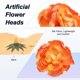 thumbnail image 2 of Uxcell 10-Pack Cabezas de Peonías Artificiales, Cabeza de Rosa de Seda Falsa para Bodas/Ramo/Pared de Flores/Artesanías DIY [8cm, Naranja], 2 of 7