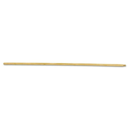 Threaded End Broom Handle, Lacquered Hardwood, Natural - 54 L x 0.94 Dia. in.