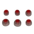 thumbnail image 5 of 6 almohadillas para auriculares de silicona con aislamiento de ruido suave, 3 tamaños, tapones para los oídos de repuesto para orificio de sonido de 4,5 a 6,5 mm, gris y rojo, 5 of 5