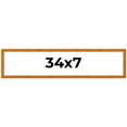 thumbnail image 2 of 34x7 Honey Brown Real Wood Picture Frame Width 0.75 inches | Interior Frame Depth 0.5 inches |, 2 of 8