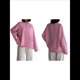 thumbnail image 3 of Camisetas de Larga Extragrandes para Mujer, Camisetas Básicas de Cuello Redondo, Tops de Otoño, Ropa Informal de Entrenamiento Y2K. Rosa L, 3 of 10