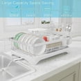 thumbnail image 6 of Dish Drying Rack  Stainless Steel Dish Rack With Drainboard,Space Spaving Auto-Draining Drying Racks For Kitchen Counter,Large Capacity Dish Racks For Bowls, Cups, Dish Drainer, 6 of 8