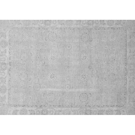 Ahgly Company Indoor Rectangle Abstract Gray Modern Area Rugs, 3' x 5'