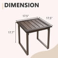 thumbnail image 5 of Outdoor Wicker Outdoor Side End Table for Patio - Patio Decor, Outdoor Patio Furniture Small Square Rattan Coffee Table, Brown, 5 of 6