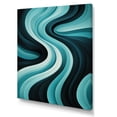thumbnail image 2 of Designart "Opt Art In Turquoise Black" Abstract Canvas Print, 2 of 5