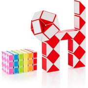 CUBIDI® Magic Snake Cube | Fidget Snake Toy for Kids | Travel Toys for Kids Ages 4-8 | Great Gift for Boys and Girls Birthday, Christmas, Stocking Stuffers - 36 Blocks | 0.9 inch x 0.7 inch | Blue