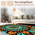 thumbnail image 2 of ODIKA 2'x3' Machine Washable Non-Slip Area Rug, Vibrant Burst with Intricate Swirl Motifs High Traffic Rug, Black, 500697, 2 of 7