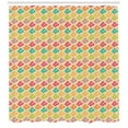 thumbnail image 3 of Flip Flop Shower Curtain, Minimalist Style Repeating Pattern Pairs of Colorful Sandals Diagonal Arrangement, Fabric Bathroom Set with Hooks, 69W X 84L Inches Extra Long, Multicolor, by Ambesonne, 3 of 3