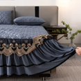 DEKAXID 1pc Solid Color layered Bed Skirt Elastic Adjustable (Without
