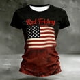 thumbnail image 2 of CHENge On-Friday We Wear Red R.E.D Friday Remember Everyone Deployed Women's US Flag T-Shirt Black Small Classic Fit Short Sleeve, 2 of 3