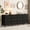 黑色, variant on 12 Drawer Dresser for Bedroom, Dresser TV Stand for 65, 75, 80 Inch TV, Wide Chest of Drawers, Fabric Dressers Dresser for Living Room black / white