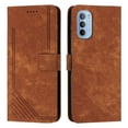 thumbnail image 2 of Feishell for Motorola Moto G (2022) Flip Wallet Phone Case,Durable PU Leather Flip Kickstand Shockproof TPU Inner Shell Magnetic Clasp Folio Card Pocket Phone Case with Wrist Strap,Brown, 2 of 12