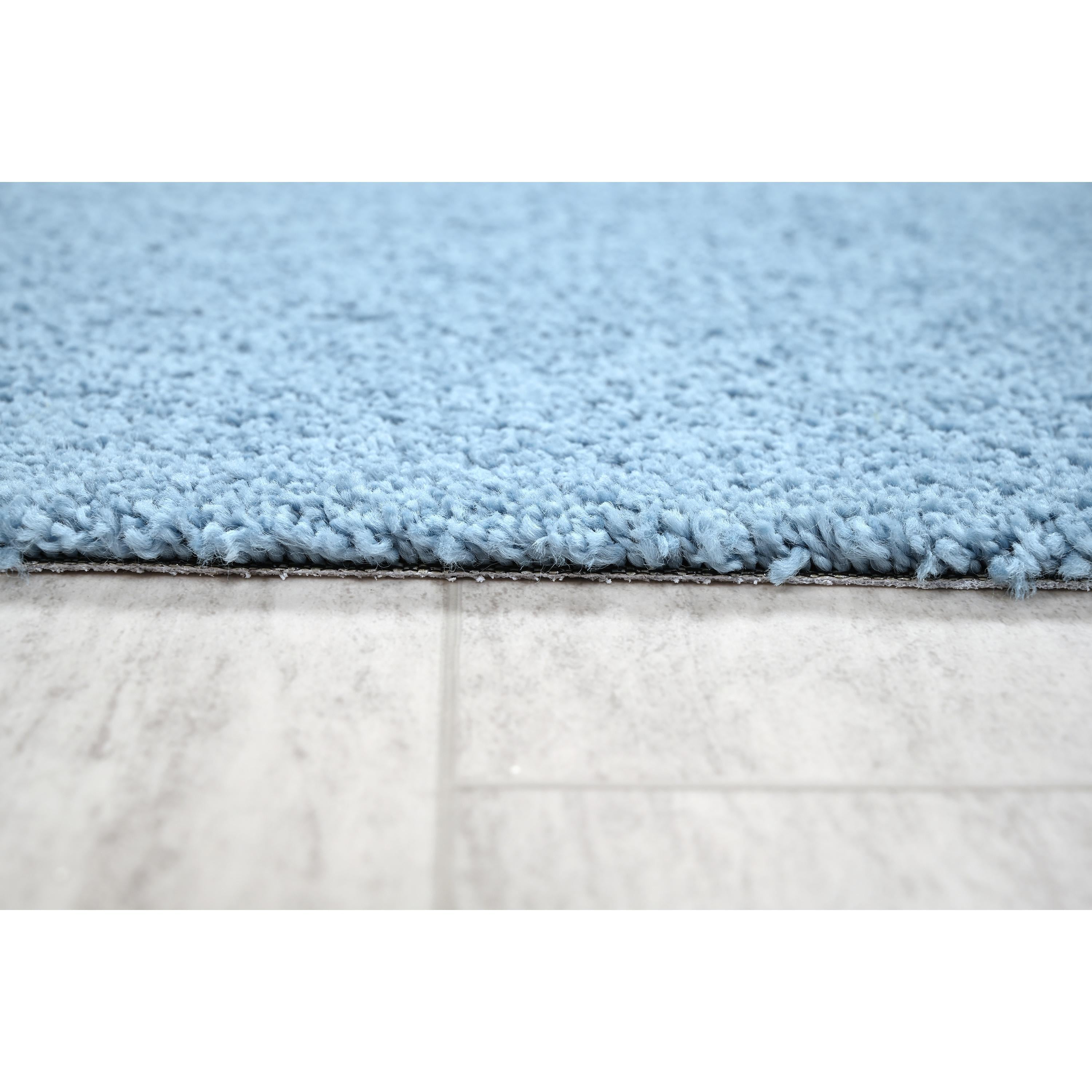 Garland Rug Gramercy Washable Polypropylene Basin Blue Bathroom Carpet, 4' x 6'