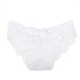 thumbnail image 3 of Bigersell Shapewear Underwear Clearance High Waist Underwear Women High Cut Panty Style P-811 Cotton Plus Size Panties Ladies Thong Underwear Briefs Mid Waist Women's Briefs White XL, 3 of 3