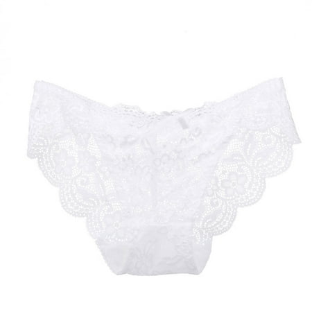 

Briefs Women Sexy Lace Floral Underwear Seamless Bownot Panties Low-Waist Tummy Control G-String Thongs Lingerie