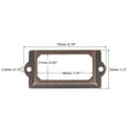 thumbnail image 2 of 70x33mm Drawer Tag Label Metal Label Holder File Tag Frames Copper Tone 10 Pack, 2 of 6