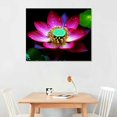 thumbnail image 2 of Creowell Lotus Canvas Wall Art For Living room Poster Printing、Bedroom Office Canvas Prints Pictures Wall Decor 20x16 Inch, 2 of 3