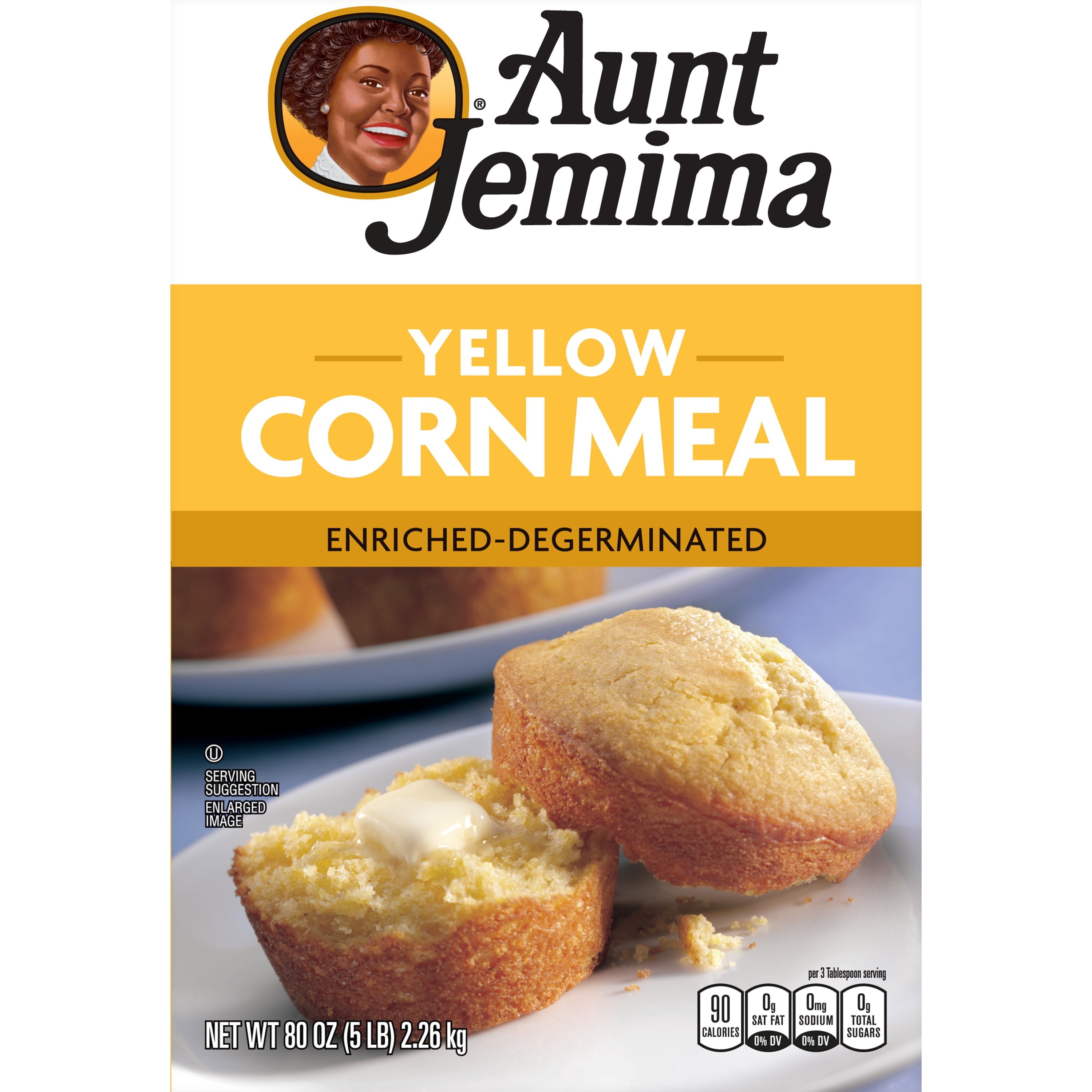 Aunt Jemima Yellow Corn Meal, 80 oz Bag
