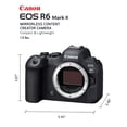 thumbnail image 3 of Canon EOS R6 Mark II Mirrorless Camera (Body Only), Full-Frame Camera, 24.2 Megapixel CMOS Sensor, Photo and Video Capabilities, Black, 3 of 6