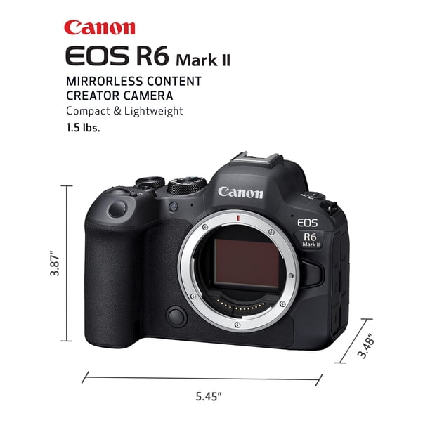 Canon EOS R6 Mark II Mirrorless Camera (Body Only), Full-Frame