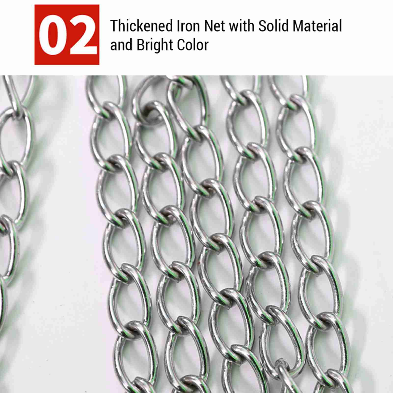 Net Heavy Duty Basketball Chain Net Replacement Galvanized Iron Basket Net