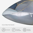 thumbnail image 6 of Abstract Marble Blue and Gold Pillow Covers 18x18 Set of 2, Art Marble Morden Throw Pillow Covers Outdoor Decorative Pillow Case for Couch Bed Sofa Cushion Home Decor, 6 of 6
