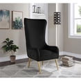 thumbnail image 3 of Meridian Furniture Alexander Black Velvet Accent Chair, 3 of 6