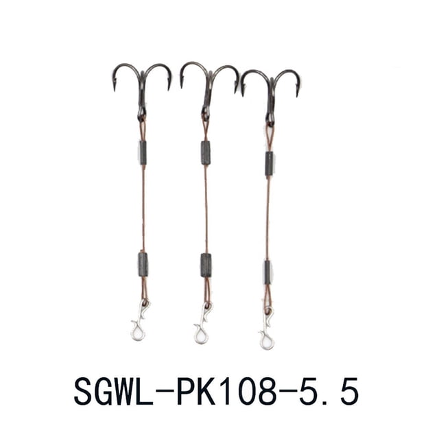 3pcs Pike Perch Bass Predator Lure Fishing Stingers Treble Hooks Stainless Steel