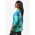 thumbnail image 2 of Jessica London Women's Plus Size Boatneck Tunic Top 3/4 Sleeve Shirt  Loose Fit, 2 of 6