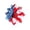C, variant on 4th of July Patriotic Wreath for Front Door –18.9inch 250th Anniversary American Flag Theme Red White Blue Handmade Flower Shaped Wreath,Memorial Day Independence Day Hanging Decoration