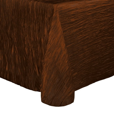 

Ultimate Textile Crinkle Taffeta - Delano 50 x 120-Inch Oval Tablecloth Copper Brown