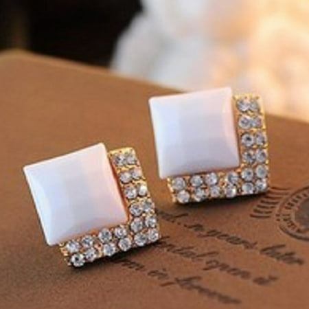 Wholesale Fashion Earrings - AkoaDa 5 Colors Europe And The United States Retro Fashion Accessories Exquisite Candy Colors Geometry Crystal Stud Earrings Wholesale