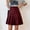 Wine, variant on Tennis Skirts for Women Summer Elegant Everyday Skirt for Women High Rise Pleated Mid Length Solid Color A-Line Classic Bottom Wear for Daily Red L