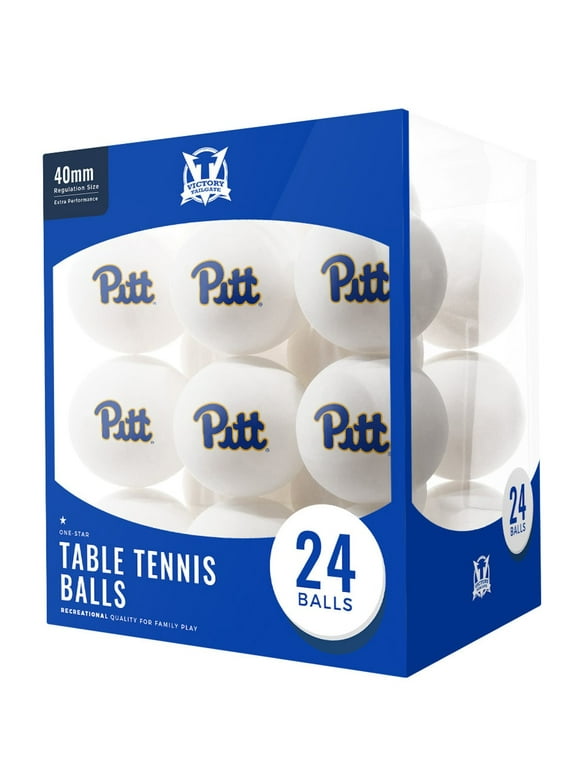 Pitt Panthers 24-Count Logo Table Tennis Balls