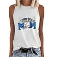 thumbnail image 1 of EQWLJWE Hauts d'Été pour Femmes Hauts pour Femmes en Liquidation Mode Femmes Imprimé Col Rond Sans Manches Chemises Tuniques Tee Tops, 1 of 5
