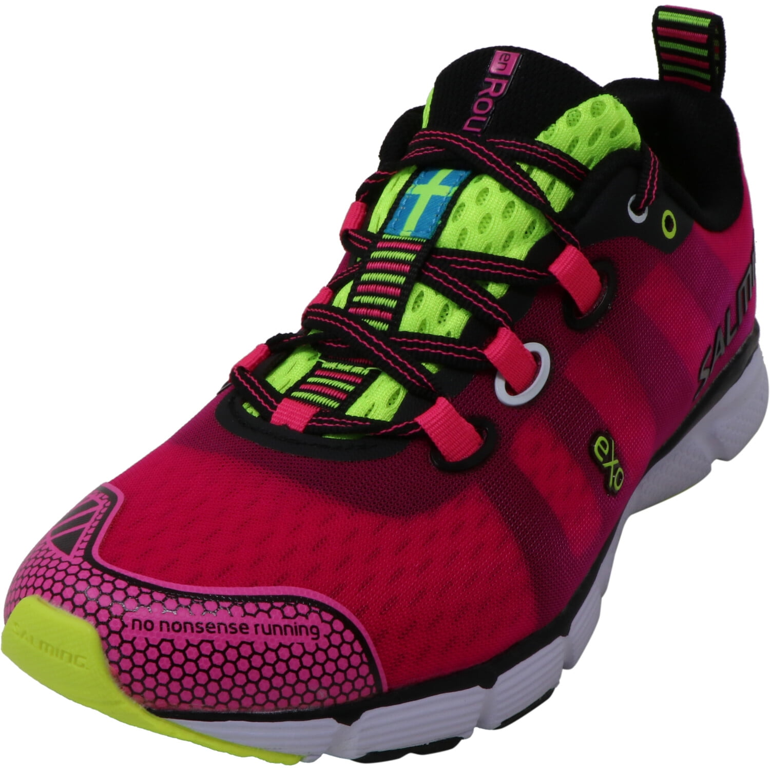 Salming Women's Enroute Shoe Fluo Pink Low Top Mesh Running 6.5M
