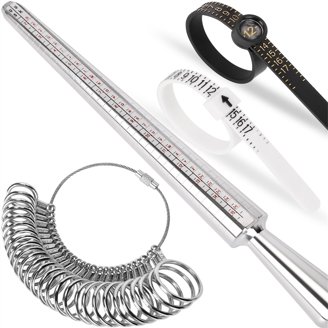 Mandrin à Bagues Gradué En Aluminium - Outil Bijouterie Pour Mesurer Et Ajuster Les Tailles De Doigts