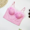 thumbnail image 4 of Socisucc Bra for Women Woman's Printing Gathered Together Large Size Daily Bra Underwear No Rims, 4 of 6